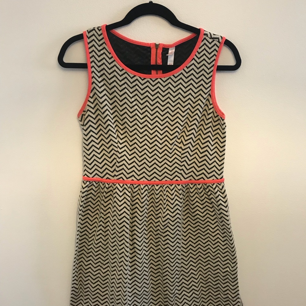 Xhilaration Black and White Fit and Flair Dress